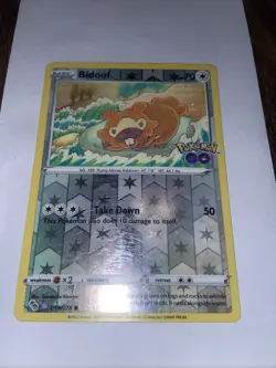 Bidoof 059/078-(Peelable Ditto) Pokemon GO 2022 Reverse Holo TCG Pokemon NM - Image 1