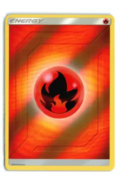 2017 Fire Energy Holo Pokemon TCG NM-LP - Image 1