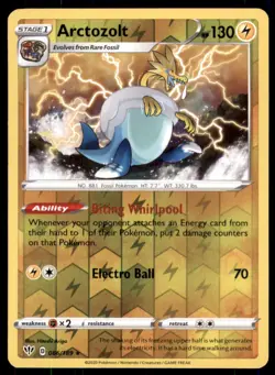 Pokemon TCG Arctozolt Sword & Shield - Darkness Ablaze #66 Reverse Holo - Image 1
