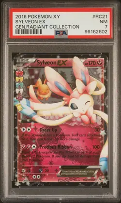 2016 POKEMON XY GENERATIONS RADIANT COLL #RC21 SYLVEON EX PSA 7 - Image 1