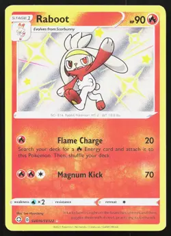 RABOOT SV016/SV122 SHINY RARE SHINING FATES SHINY VAULT POKEMON HOLO LP - Image 1