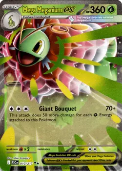 Mega Meganium ex 010/217 Double Rare Ascended Heroes Pokemon Near Mint - Image 1