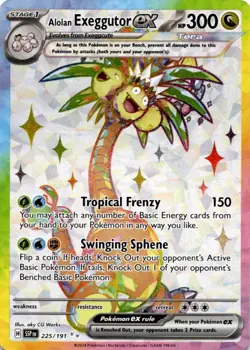 Alolan Exeggutor ex 225/191 Ultra Rare Surging Sparks Pokemon Near Mint - Image 1