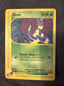 Ekans 108/165 Common Expedition Base Set Pokemon Lightly Played - Image 1