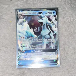 Alolan Ninetales GX Ultra Rare Holo 22/145 SM Guardians Rising 210 HP - Image 2