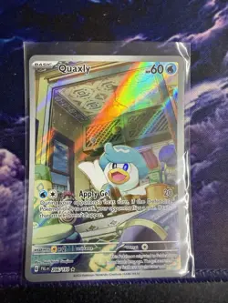 Quaxly IR 206/193 Sv02 Paldea Evolved Illustration Rare Holo Pokemon TCG - Image 1