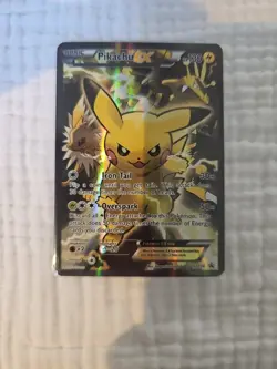 Pokemon TCG: Pikachu EX XY124 Full Art Holo XY Black Star Promo Near Mint Cond - Image 1
