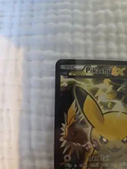 Pokemon TCG: Pikachu EX XY124 Full Art Holo XY Black Star Promo Near Mint Cond - Image 2