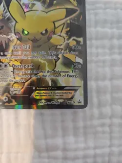 Pokemon TCG: Pikachu EX XY124 Full Art Holo XY Black Star Promo Near Mint Cond - Image 4