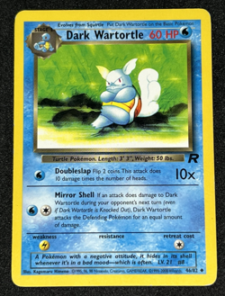 Dark Wartortle 46/82 Team Rocket WOTC Uncommon Pokemon Card MP - Image 1