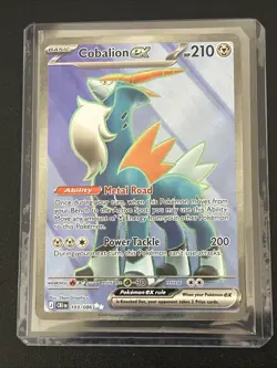 2026 Pokemon Cobalion ex 103/086 CRI EN Full Art Ultra Rare Holo Pokemon Card - Image 1