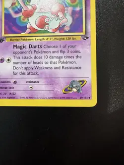 Pokemon Card - Sabrina's Mr. Mime Gym Challenge 59/132 Uncommon 1st Edition MP - Image 5