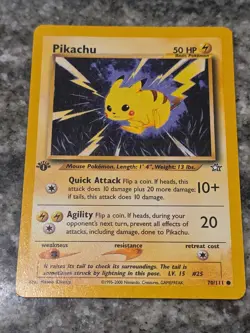pikachu pokemon card 70/111 - Image 1
