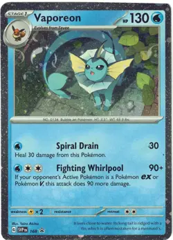 Scarlet & Violet Promo Cards #168 Vaporeon (Holo) - Image 1