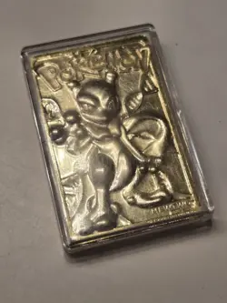 Pokemon Mewtwo 23k Gold Plated Card Burger King Toy With Case - Image 3