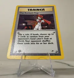 The Rocket's Trap - 19/132 - Pokemon Gym Heroes 1st Edition Holo Rare Card NM - Image 2