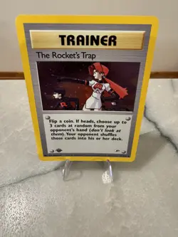 The Rocket's Trap - 19/132 - Pokemon Gym Heroes 1st Edition Holo Rare Card NM - Image 3