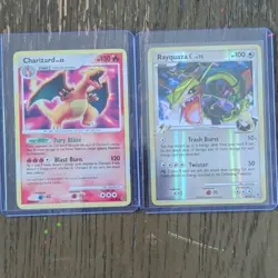 Nintendo Pokemon TCG Holo Promo 2-Card Lot Charizard DP45 Rayquaza C 147/147 - Image 1