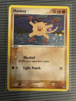 Pokemon Card Mankey 38/112 Reverse Holo, Fire Red & Leaf Green, NM - Image 1
