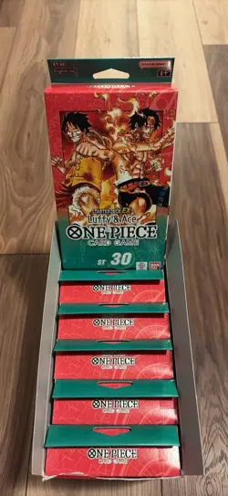 Bandai One Piece Card Game ST-30 Starter Deck EX Luffy & Ace Display (6) - Image 1