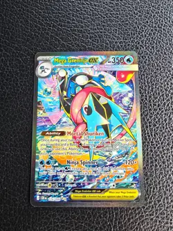 Pokemon Chaos Rising Mega Greninja ex SAR Holo Card 116/086 NM 10 Potential - Image 1