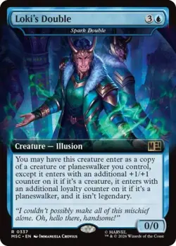 ~ Loki's Double - Spark Double (Extended Art) ~ NM ~ ~ MTG ~ - Image 1