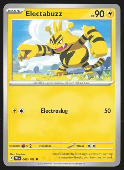 SV10: Destined Rivals Electabuzz #068/182 Common Pokemon Card - Image 1