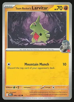 SV10: Destined Rivals Team Rocket's Larvitar #094/182 Common Pokemon Card - Image 1