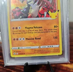 2021 GROUDON Holo Rare 17/100 Pokemon Celebrations TCG PSA 8 - Image 3