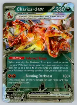 Jumbo Lenticular Charizard ex 054/091 Box Exclusive Promo Pokemon - Image 1