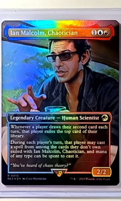 2023 MTG Magic the Gathering Jurassic World Park Foil Ian Malcolm Chaotician - Image 1