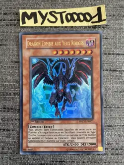 Carte Yu-gi-oh! Dragon Zombie Aux Yeux Rouges SDZW-FR001 Ultra Rare Occasion - Image 1