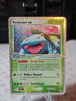 Pokemon Venusaur EX FireRed & LeafGreen 112/112 Holo Ultra Rare Heavily Damaged - Image 1