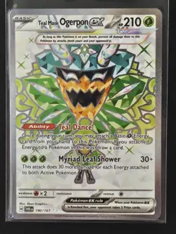 Teal Mask Ogerpon ex 190/167 Twilight Masquerade Pokemon Holo NM - Image 1