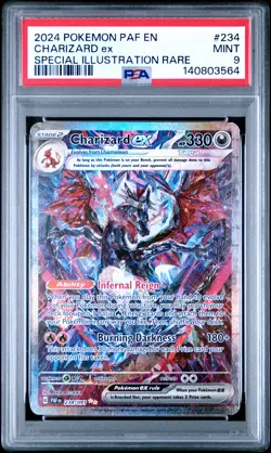 2024 POKEMON PAF EN-PALDEAN FATES SPECIAL ILLUSTRATION RARE CHARIZARD EX PSA 9 - Image 1