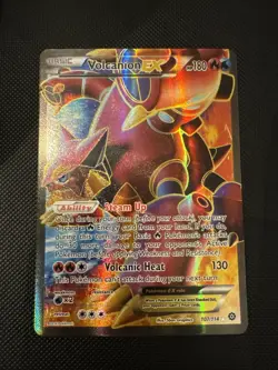 Pokemon Volcanion EX Steam Siege 107/114 Holo Full Art Ultra Rare Pack Fresh - Image 1