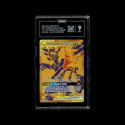 2021 POKEMON SM BLACK STAR PROMO #SM248 FULL ART/PIKACHU & ZEKROM GX TAG 9 - Image 1