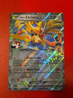 Play! Pokemon Prize Pack Series 8 Hop’s Zacian ex #111/159 NM - Image 1