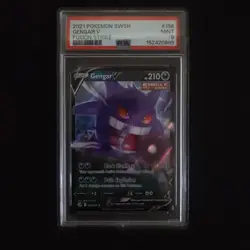2021 POKEMON SWORD & SHIELD FUSION STRIKE 156 GENGAR V - PSA 9 - Image 1