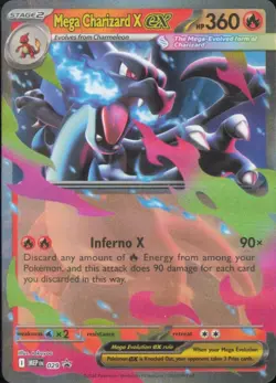 Mega Charizard X ex 029 Holo Promo ME: Mega Evolution Promo Pokemon Near Mint - Image 1
