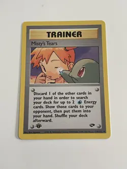 Pokemon 1st EDITION Misty’s Tears #118/132 - 2000 Gym Challenge - LP - Image 1