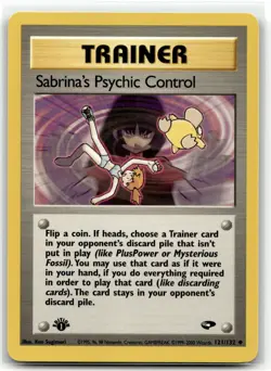 Sabrina's Psychic Control 121/132 Gym Challenge Pokemon 1st Edition NM/M - Image 1