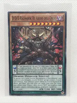 YuGiOh D/D/D Oblivion King Abyss Ragnarok SP17-EN029 1st Edition Common - Image 1