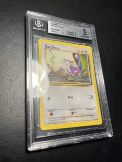 Rattfratz 1. Edtion | Base Set | BGS 8 NM | deutsch | Rattata | Pokemon - Image 3