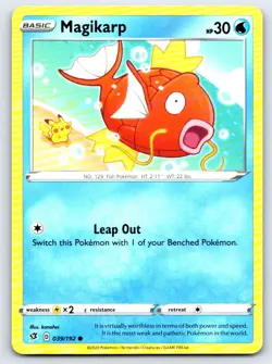 Magikarp 039/192 Common Rebel Clash Pokemon Near Mint - Image 1