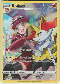 Braixen TG01/TG30 Holo Silver Tempest Trainer Gallery Pokemon NM - Image 2