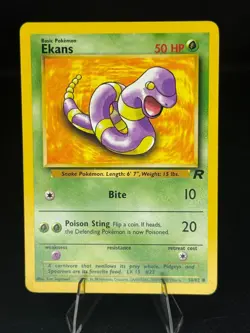 Ekans 56/82 Common Team Rocket Pokemon Unlimited Near Mint - Image 1