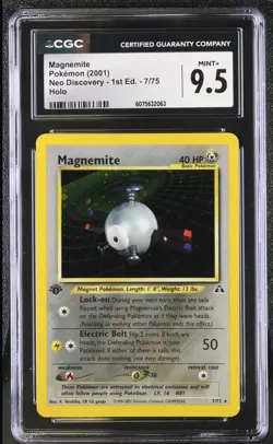 2001 POKEMON NEO DISCOVERY - 1ST ED - HOLO #7/75 MAGNEMITE CGC 9.5 - Image 1