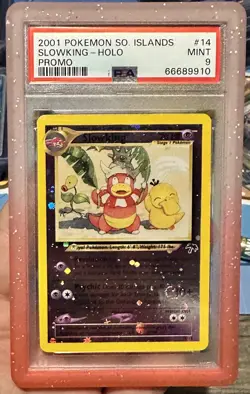 SLOWKING 2001 POKEMON SOUTHERN ISLANDS PROMO #14 REVERSE HOLO PSA 9 SWIRL - Image 1