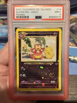 SLOWKING 2001 POKEMON SOUTHERN ISLANDS PROMO #14 REVERSE HOLO PSA 9 SWIRL - Image 3